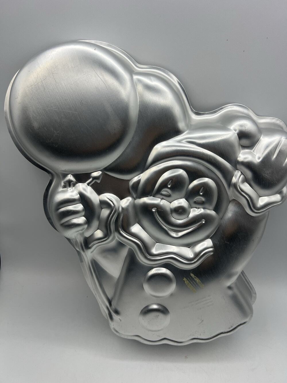 Vintage Clown Balloon Cake Pan Wilton 1981 Aluminum Baking Mold Decor